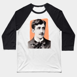 French Writer Marcel Proust illustration Baseball T-Shirt